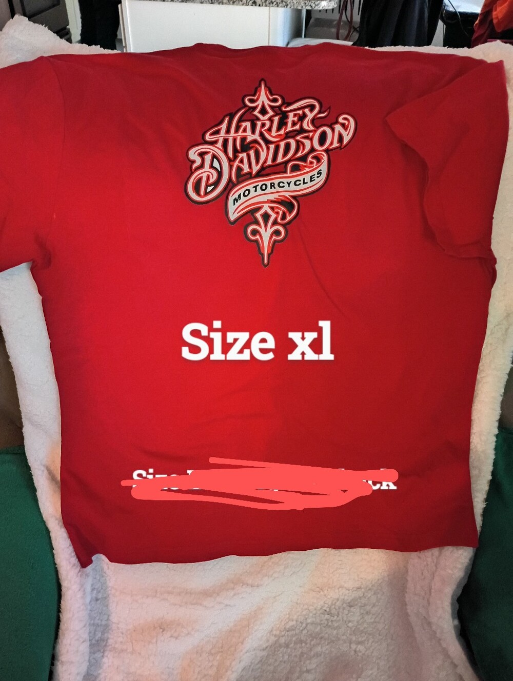 Harley-Davidson Red Short Sleeve Tee with Back Logo